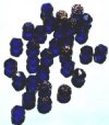 30 8mm Triangle Faceted Sapphire with Antique Gold Coated Ends